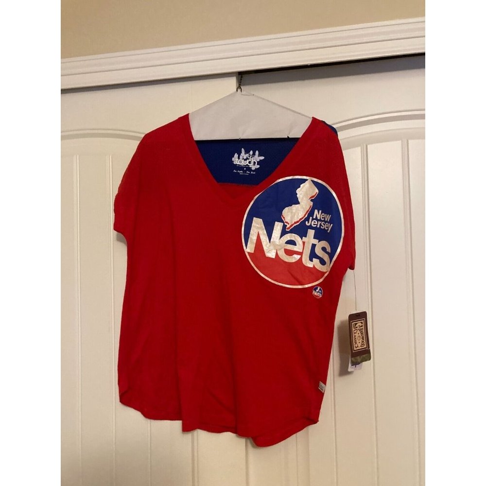 New Jersey Nets Top Women's Small Touch By Alyssa Milano Hardwood Classics Red